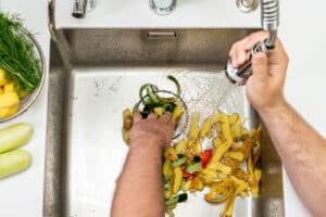 Food waste in the dispenser hole